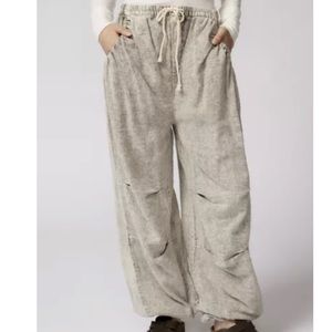 URBAN OUTFITTERS OUT FROM UNDER MARCH FLANNEL CARGO PANTS - GREY